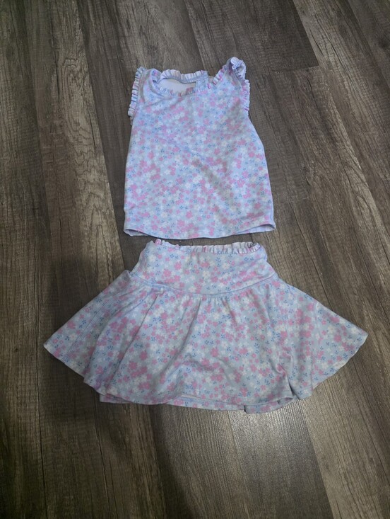 90 Degree By Reflex Other - Girls Pink Floral Skirt and Tank Set 2t